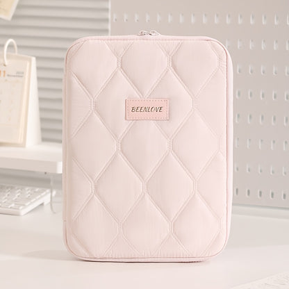 **BEENLOVE Tablet Storage Bag: 180 degrees Full-Open Independent Compartment, Shockproof & Portable, V1102-PBSND001