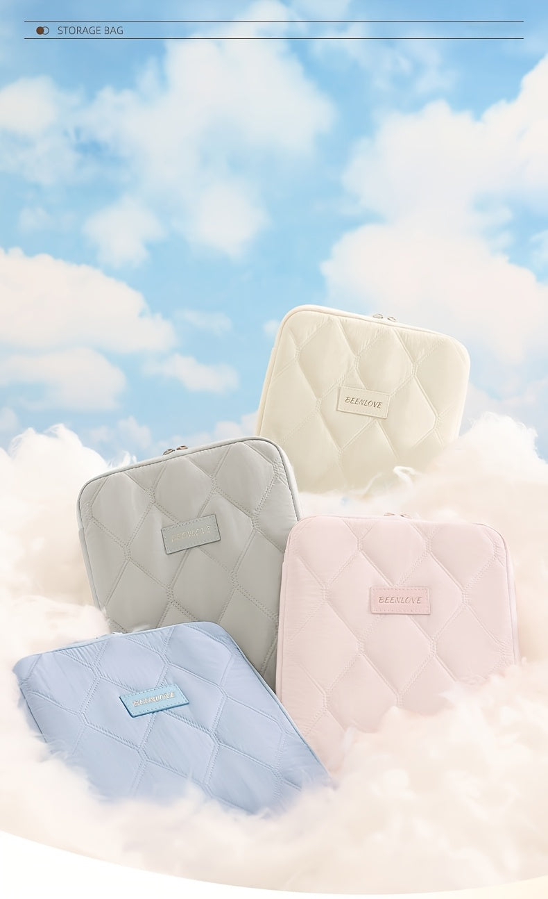 **BEENLOVE Tablet Storage Bag: 180 degrees Full-Open Independent Compartment, Shockproof & Portable, V1102-PBSND001