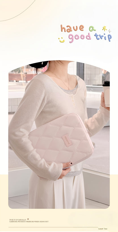 **BEENLOVE Tablet Storage Bag: 180 degrees Full-Open Independent Compartment, Shockproof & Portable, V1102-PBSND001