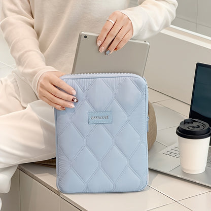 (beige)**BEENLOVE Tablet Storage Bag: 180 degrees Full-Open Independent Compartment, Shockproof & Portable, V1102-PBSND002