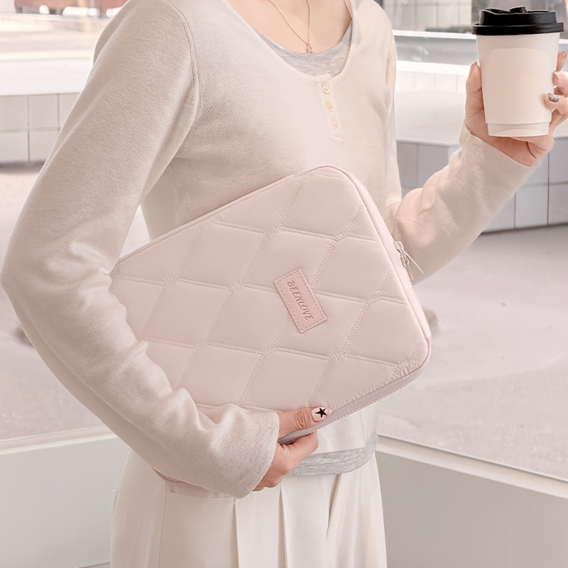 (blue)**BEENLOVE Tablet Storage Bag: 180 degrees Full-Open Independent Compartment, Shockproof & Portable, V1102-PBSND003