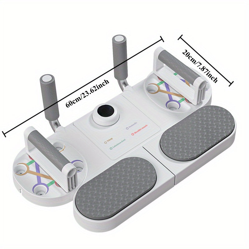 (WHITE)Three-in-One Training Board: Push-Ups, Planks & Resistance Band Workouts - Your All-in-One Home V1102-PBZC001