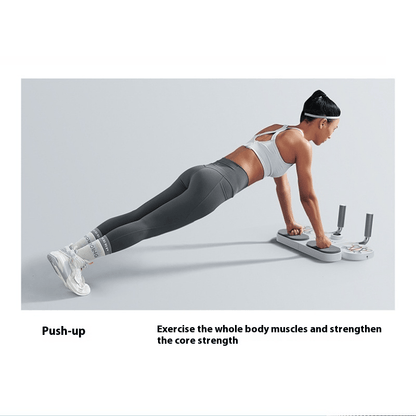 BLACK Three-in-One Training Board: Push-Ups, Planks & Resistance Band Workouts - Your All-in-One Home Fitness V1102-PBZC002