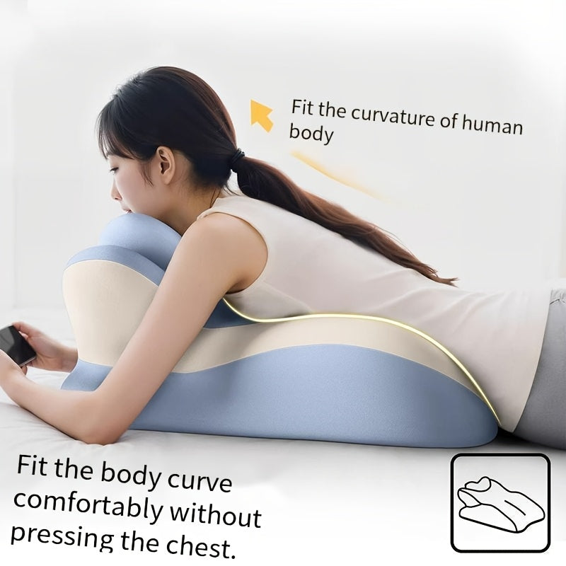 Bed Stomach-Sleep Pillow - Multi-functional Prone Position Pillow for Stomach Sleeping, Phone Use, Reading, V1102-PPZ003