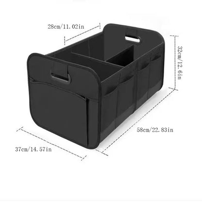 3-in-1 Red Foldable Storage Organizer: Portable, Expandable, with Removable Dividers & 12 Extra Pockets - V1102-QCSNX002