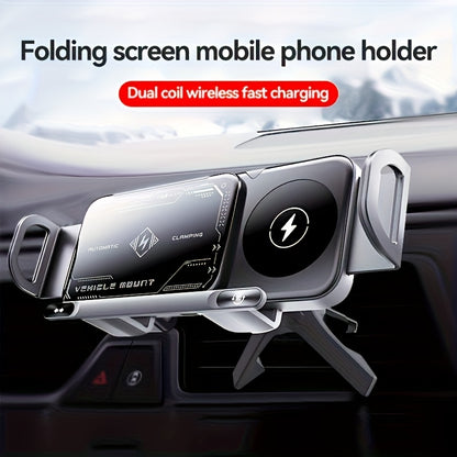 Smart Dual-Mode Rotating Stand: Foldable Design, Wireless Fast Charging, Anti-Shake, One-Touch Auto Rotation V1102-QCZJ001