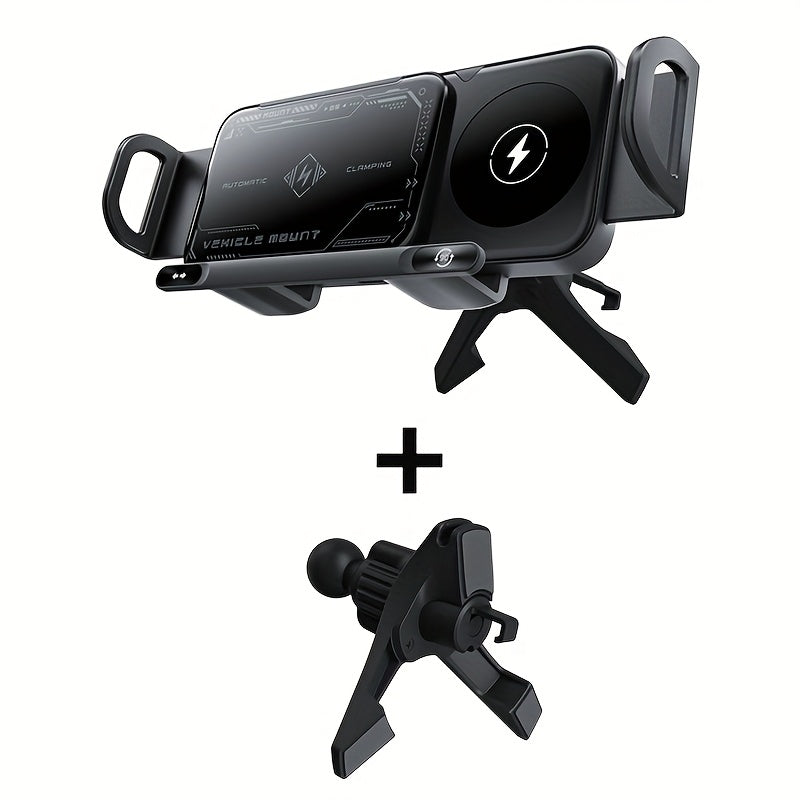 Smart Dual-Mode Rotating Stand: Foldable Design, Wireless Fast Charging, Anti-Shake, One-Touch Auto Rotation V1102-QCZJ001