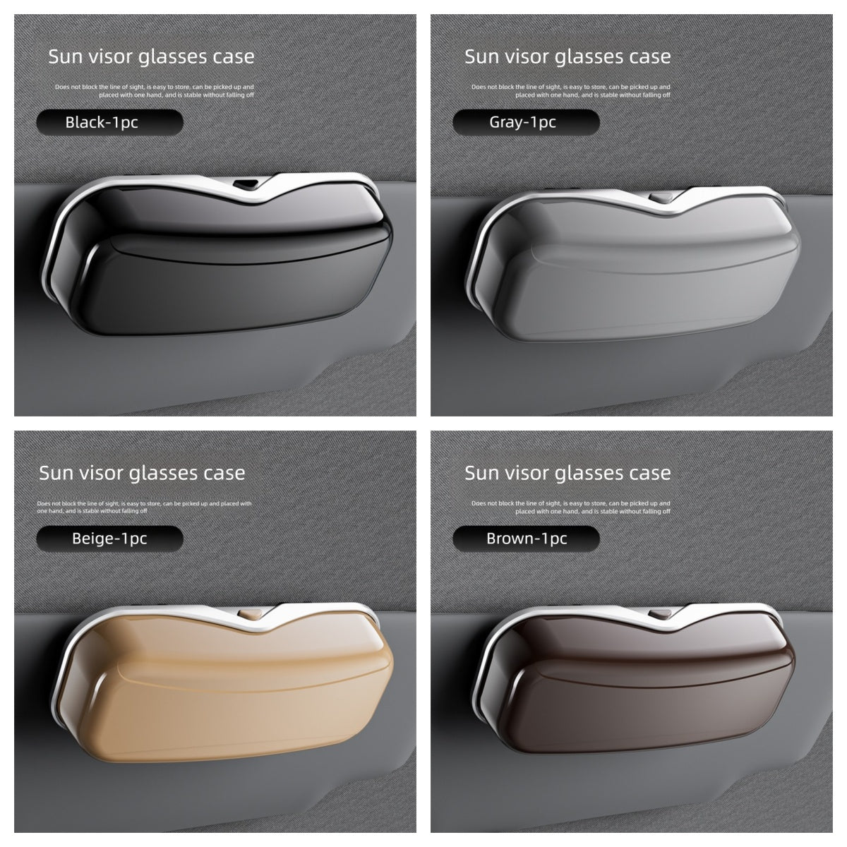 Car Travel Three-Piece Set: Push-Open Eyeglass Case, Universal Storage Case, and Secure Organizer-Complete V1102-QCZYBYJH001