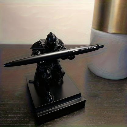 **Knight Sculpture Pen Holder: A Medieval Epic on Your Desk, Where the Pen Becomes a Sword, Blending V1102-QSBJ001