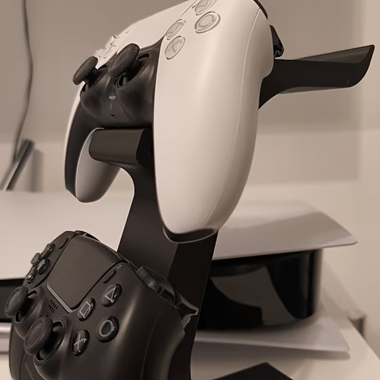 black 3-in-1 PS5 and Xbox Controller Stand - Compatible with PlayStation 5/Xbox Consoles. A gaming desktop V1102-SBZJ001