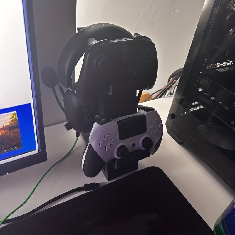 ORANGE 3-in-1 PS5 and Xbox Controller Stand - Compatible with PlayStation 5/Xbox Consoles. A gaming desktop V1102-SBZJ003