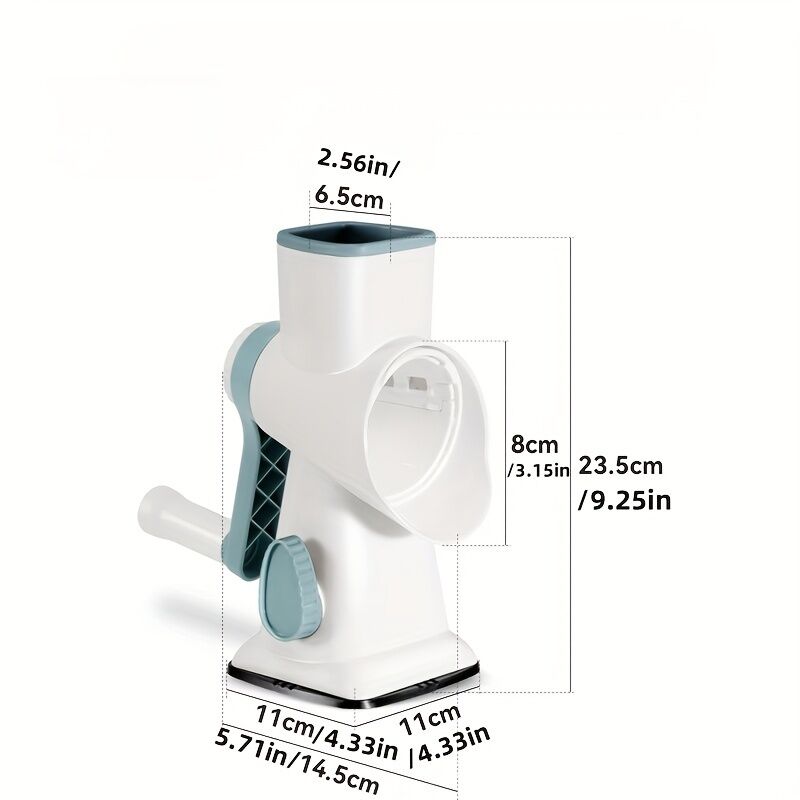 Three-Step Hand-Crank Ice Crusher|Transparent Ice Box for Visible Operation, Anti-Slip Effort-Saving Design, V1102-SCZBJ001