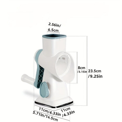 Three-Step Hand-Crank Ice Crusher|Transparent Ice Box for Visible Operation, Anti-Slip Effort-Saving Design, V1102-SCZBJ001