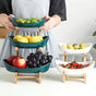 **Nordic-Style Three-Tier Extendable Fruit Tray | Creative Living Room Snack Stand, Adjustable Height, V1102-SGTP002