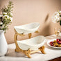 **Nordic-Style Two-Tier Extendable Fruit Tray | Creative Living Room Snack Stand, Adjustable Height, V1102-SGTP2F001