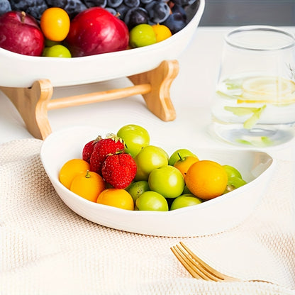 **Nordic-Style Two-Tier Extendable Fruit Tray | Creative Living Room Snack Stand, Adjustable Height, V1102-SGTP2F001