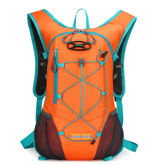 Orange-Capacity Storage Backpack, featuring a main compartment with multiple organized pockets for efficient V1102-SJBB003