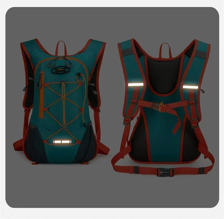 Dark green Large-Capacity Storage Backpack, featuring a main compartment with multiple organized pockets for V1102-SJBB005