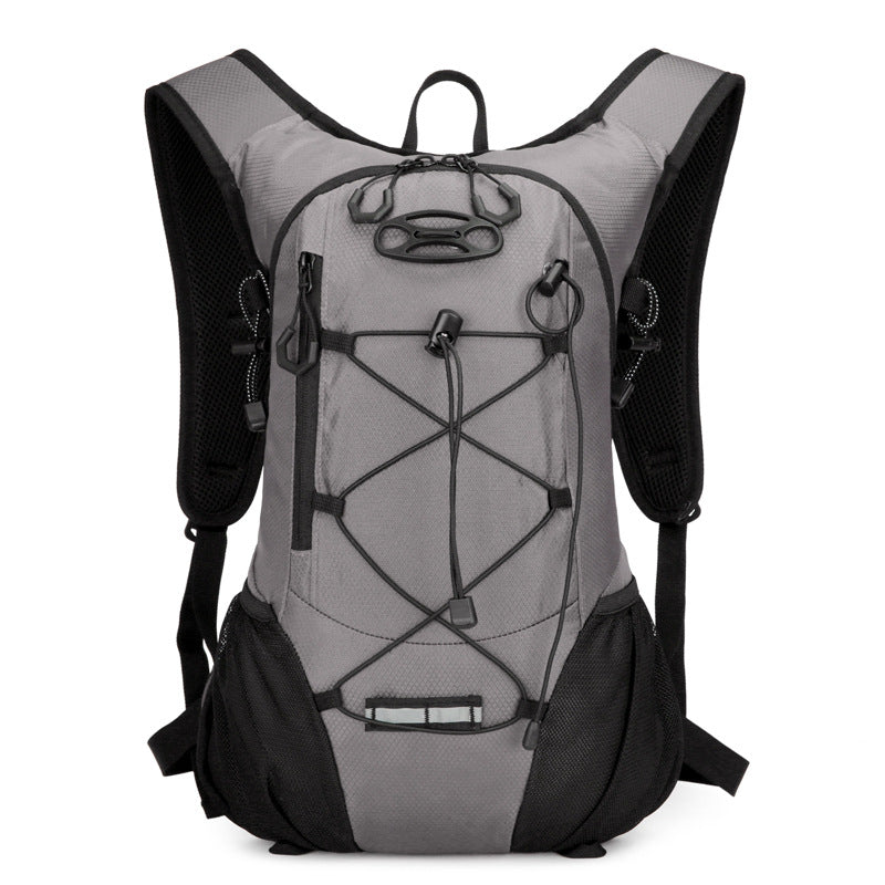 Grey Large-Capacity Storage Backpack, featuring a main compartment with multiple organized pockets for V1102-SJBB006
