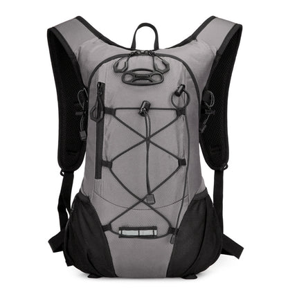 Grey Large-Capacity Storage Backpack, featuring a main compartment with multiple organized pockets for V1102-SJBB006