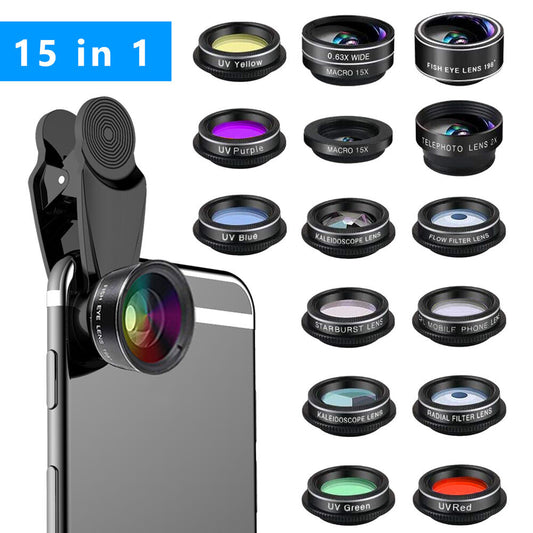 15-in-1 kit with multiple special effects functions, compatible with iPhone and Android smartphones. V1102-SYSX001