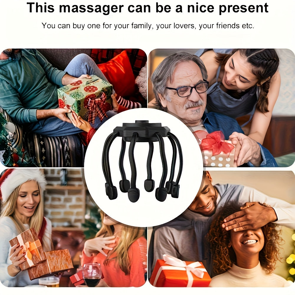 8-Claw Full-Coverage Smart Massager: Human-like Kneading, Immersive Head Relaxation BLACK V1102-TBAMY001