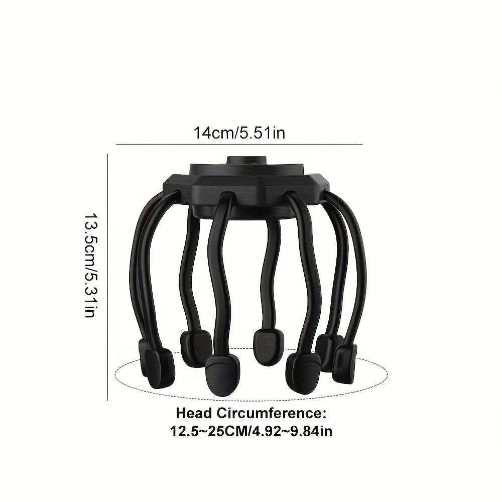 8-Claw Full-Coverage Smart Massager: Human-like Kneading, Immersive Head Relaxation BLACK V1102-TBAMY001
