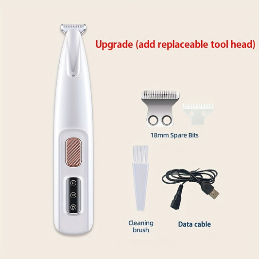 Low-Noise Pet Clipper for Dogs & Cats: Quiet Operation Reduces Stress, Rounded Blade Prevents Skin V1102-TMJ002