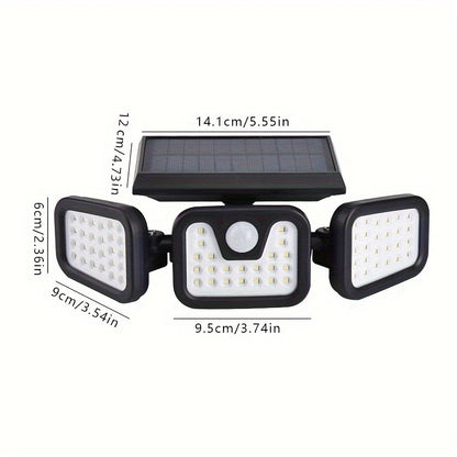 74 LED Solar Motion Sensor Light, 3 Brightness Modes Outdoor Wall Light, Suitable for Front Door, Yard, V1102-TYNZM001