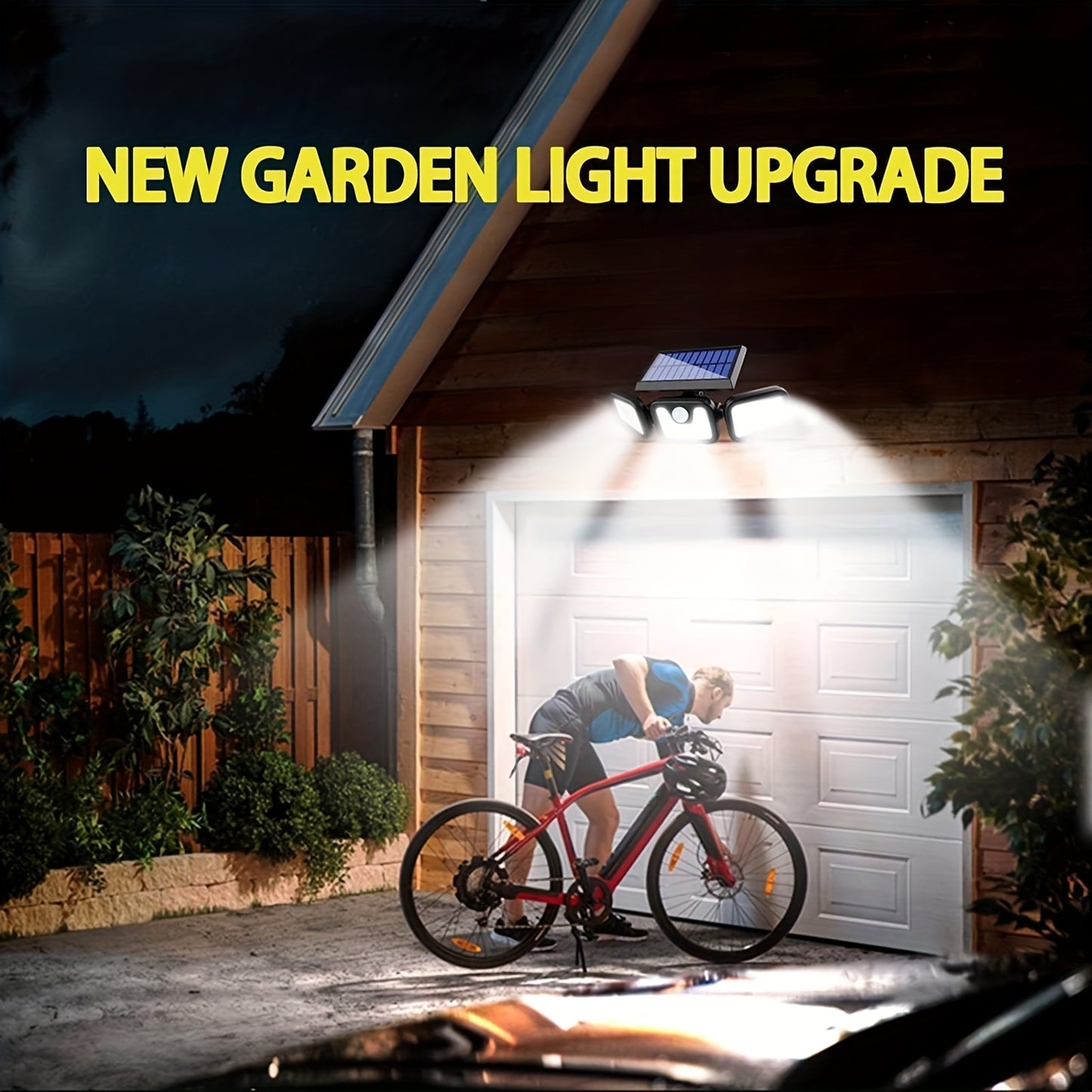 74 LED Solar Motion Sensor Light, 3 Brightness Modes Outdoor Wall Light, Suitable for Front Door, Yard, V1102-TYNZM001