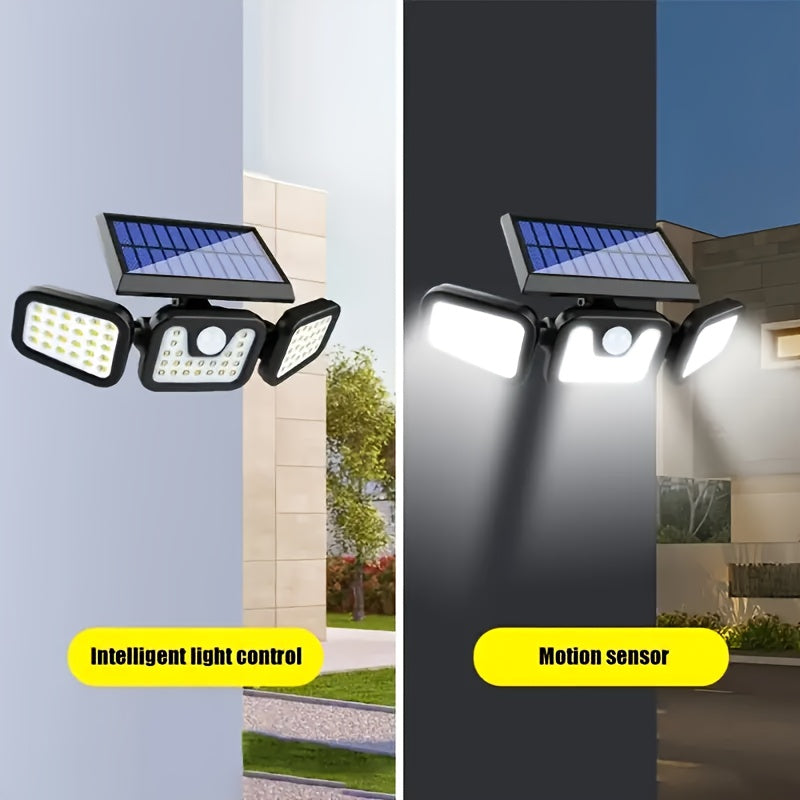 74 LED Solar Motion Sensor Light, 3 Brightness Modes Outdoor Wall Light, Suitable for Front Door, Yard, V1102-TYNZM001