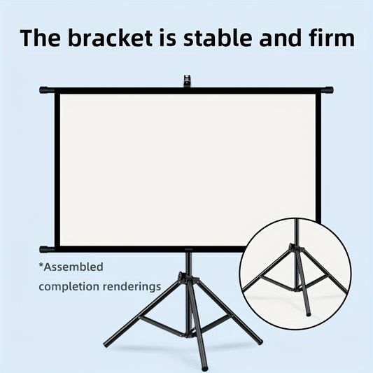 72in Portable and mobile projection screen with tripod stand, 16:9 HD format, suitable for home theater and V1102-TYYPM002