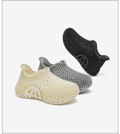 3d Printed Running Shoes Lightweight Running Shoes Breathable Sneakers Custom - Black - Size 9(AU9/EU40)