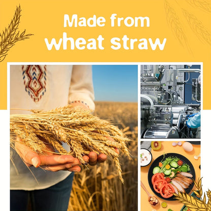 32Eco-Friendly Wheat Straw Dinnerware: Stackable Design with Natural Texture, Illuminating the Sustainable V1102-XMJTZ002