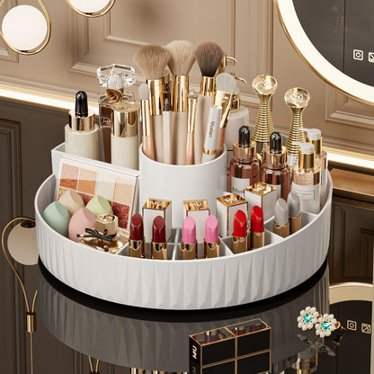 Rotatable Luxury Cosmetic Organizer Desk Large Capacity Skincare Storage Shelf Vanity Tidy Tray Cosmetic V1102-XZHZSNH009