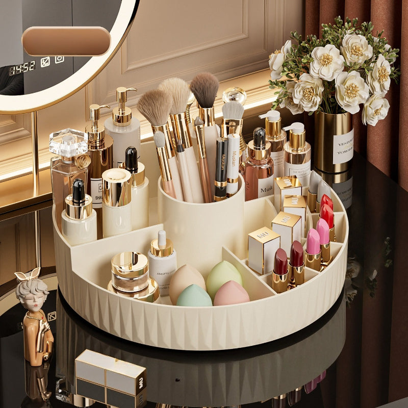 Rotatable Luxury Cosmetic Organizer Desk Large Capacity Skincare Storage Shelf Vanity Tidy Tray Cosmetic V1102-XZHZSNH009