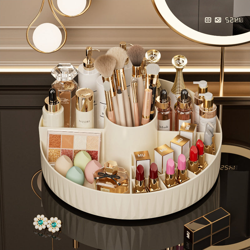 Rotatable Luxury Cosmetic Organizer Desk Large Capacity Skincare Storage Shelf Vanity Tidy Tray Cosmetic V1102-XZHZSNH009