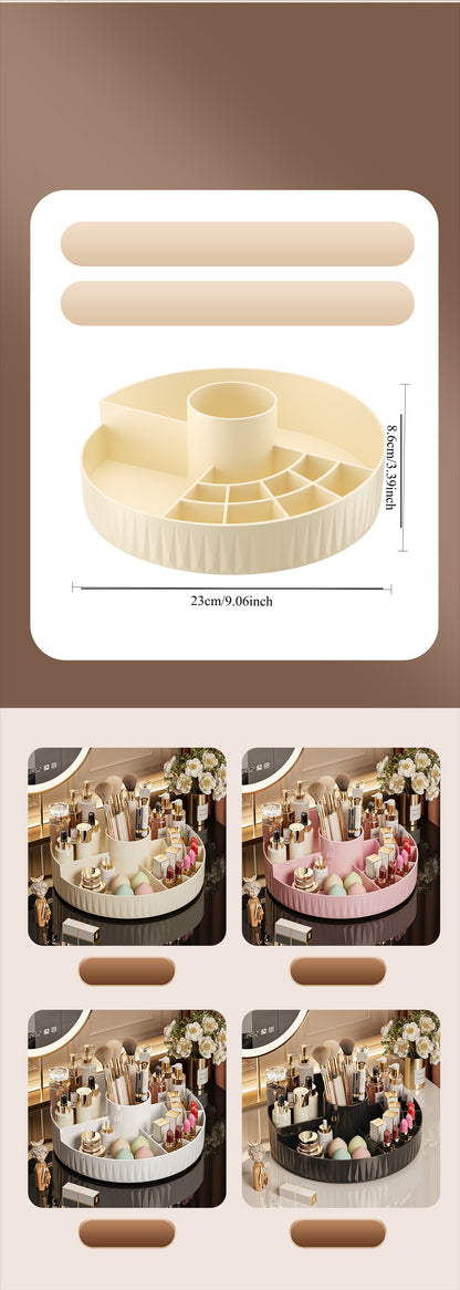 Rotatable Luxury Cosmetic Organizer Desk Large Capacity Skincare Storage Shelf Vanity Tidy Tray Cosmetic V1102-XZHZSNH009