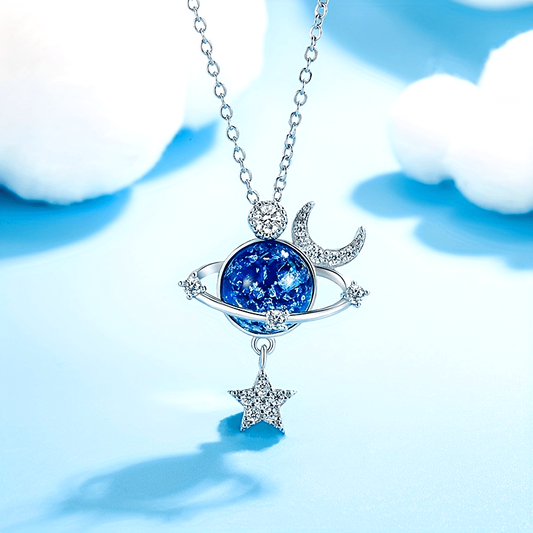 **"Whispers of Stars" - Galaxy Collarbone Chain, Gifting You a Corner of a Private Universe** V1102-XZXL001
