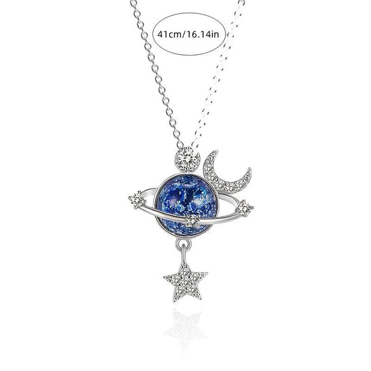 **"Whispers of Stars" - Galaxy Collarbone Chain, Gifting You a Corner of a Private Universe** V1102-XZXL001