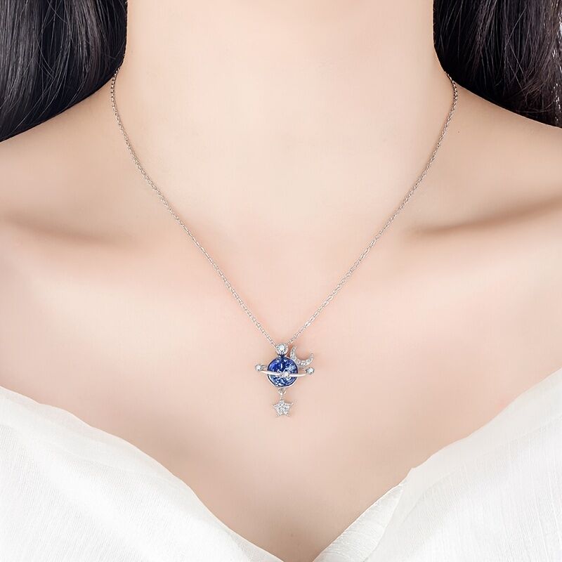 **"Whispers of Stars" - Galaxy Collarbone Chain, Gifting You a Corner of a Private Universe** V1102-XZXL001