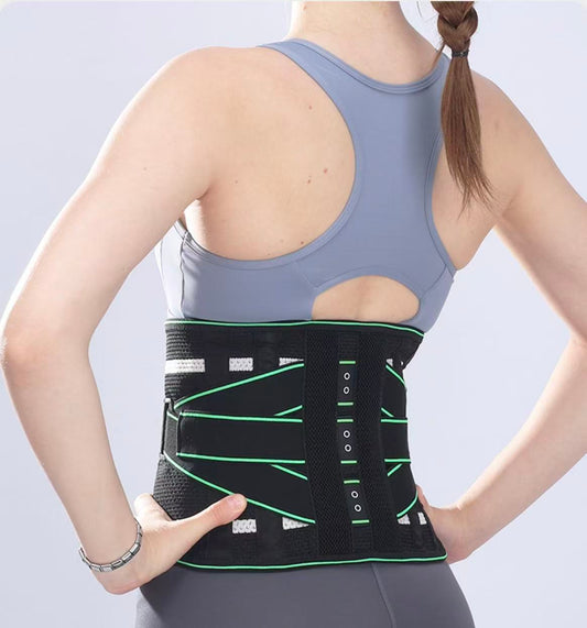 Lumbar Support Belt, featuring 8X Enhanced Lumbar Support, designed with a 3D massage pad, unisex back V1102-YBZC001