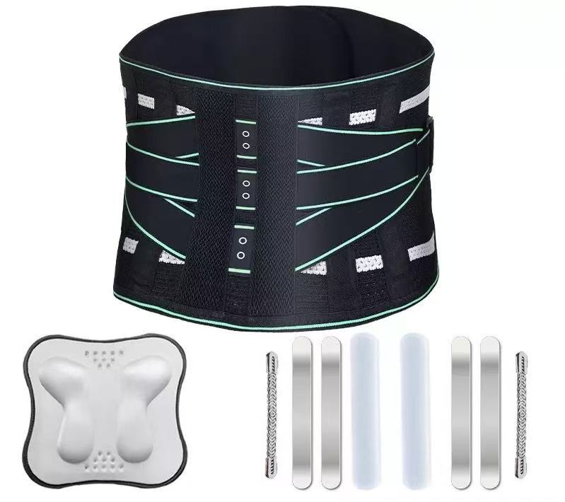 Lumbar Support Belt, featuring 8X Enhanced Lumbar Support, designed with a 3D massage pad, unisex back V1102-YBZC005