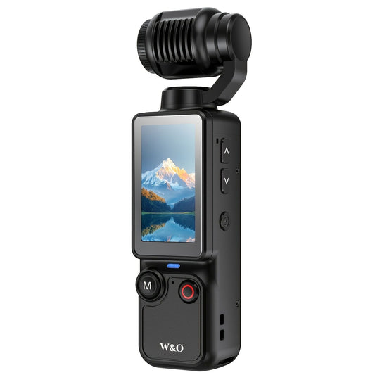 BLACK**4K HD 180 degrees Rotating Anti-Shake Action Camera|1.9-Inch Screen + 2000mAh Battery, Compact & V1102-YDXJ001