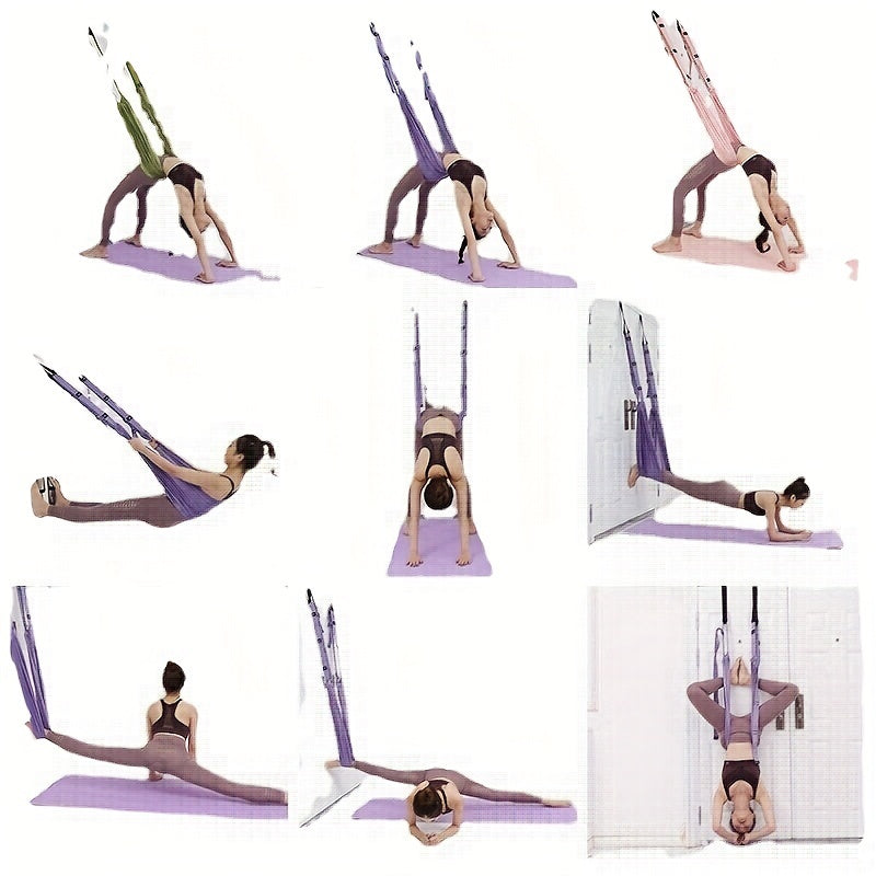 Hanging Fitness Resistance Band: 4-Step Installation, Full-Body Stretching & Strength Training at Home(PINK) V1102-YJXLS001
