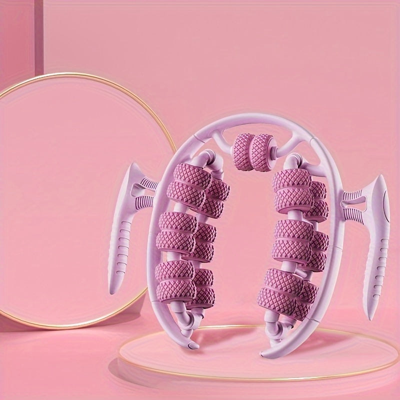 Pink 3D Water-Drop & 26-Wheel Yoga Massage Roller: Deep Muscle Relaxation and Body Shaping in One Portable V1102-YJYXJ001