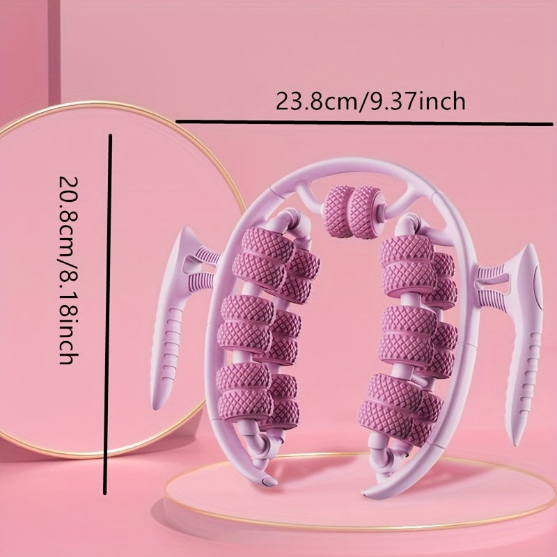 Pink 3D Water-Drop & 26-Wheel Yoga Massage Roller: Deep Muscle Relaxation and Body Shaping in One Portable V1102-YJYXJ001