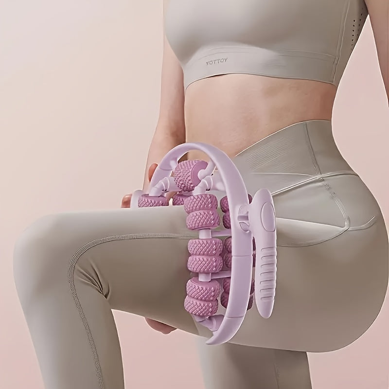 Pink 3D Water-Drop & 26-Wheel Yoga Massage Roller: Deep Muscle Relaxation and Body Shaping in One Portable V1102-YJYXJ001