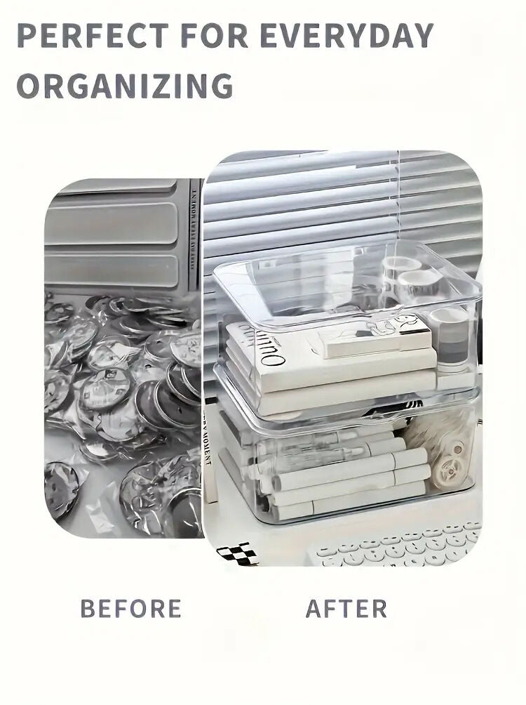 Acrylic Storage Box with Flip-Top Lid | Dustproof, Odor-Resistant, Transparent, Space-Saving, Modern Style, V1102-YKLSNH001
