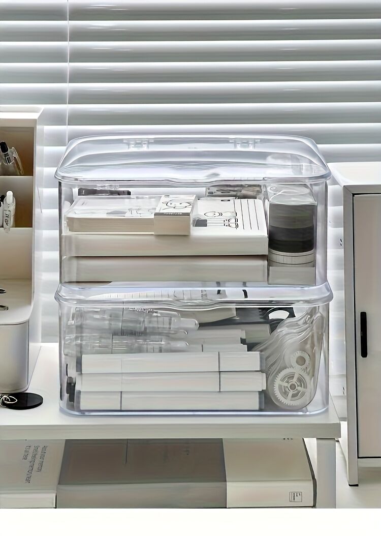 Acrylic Storage Box with Flip-Top Lid | Dustproof, Odor-Resistant, Transparent, Space-Saving, Modern Style, V1102-YKLSNH001